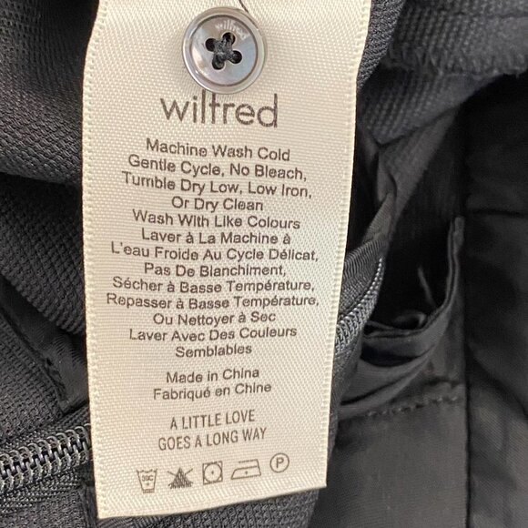 Aritzia Wilfred Black Écoulement Jumpsuit Long Sleeve Keyhole Tie Size 2 - Picture 10 of 12